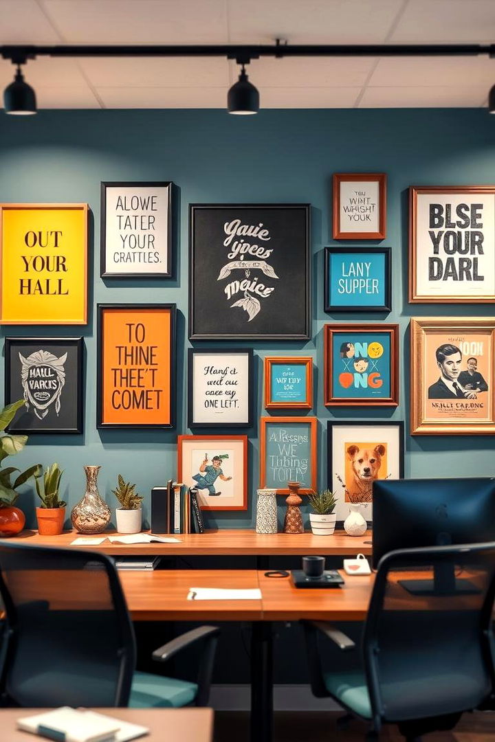 Creative Wall Art for Personal Touch and Inspiration - 22 Small Home Office Ideas
