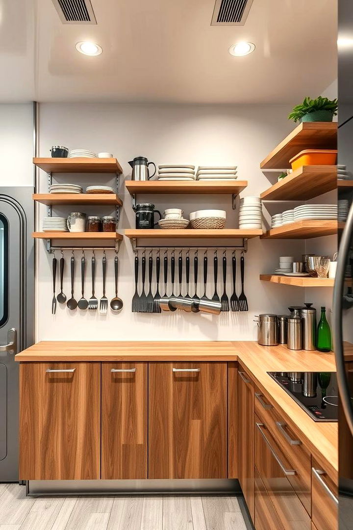 Creative Wall Mounted Solutions - 22 Mobile Home Kitchen Ideas