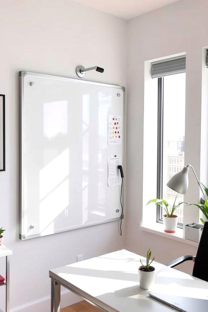 Creative Whiteboard Alternatives - 22 Budget Home Office Ideas