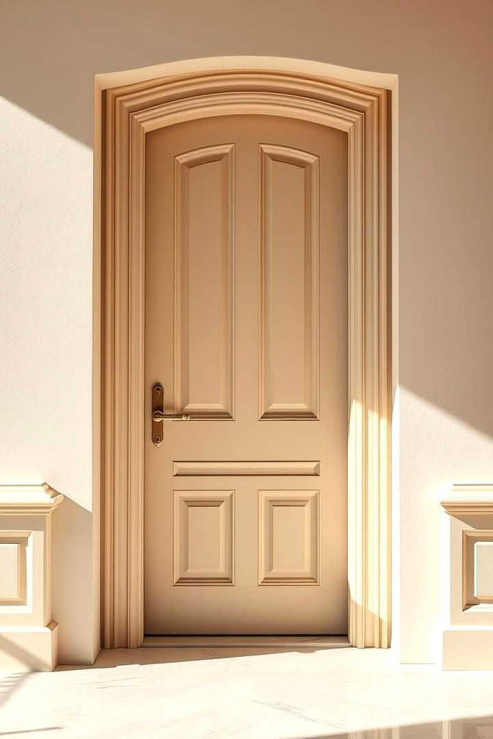 Crisp Beige Neutral Charm - 22 Front Door Color Ideas