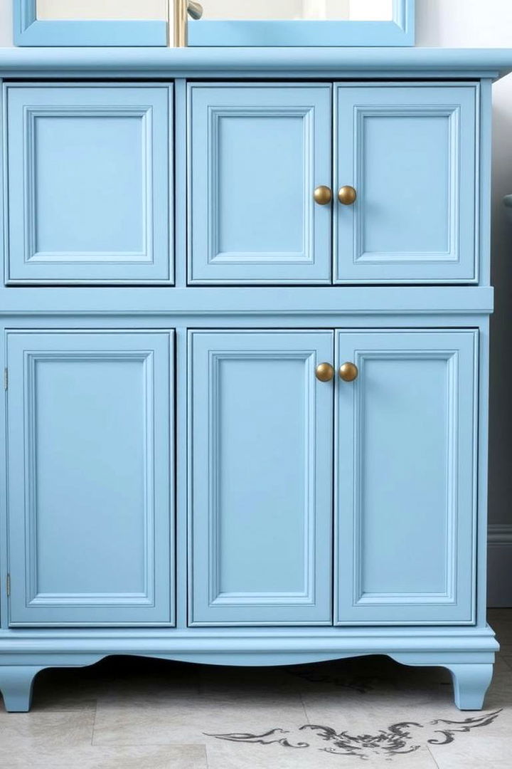 Crisp Blue Detail - 22 Blue Bathroom Vanity Ideas