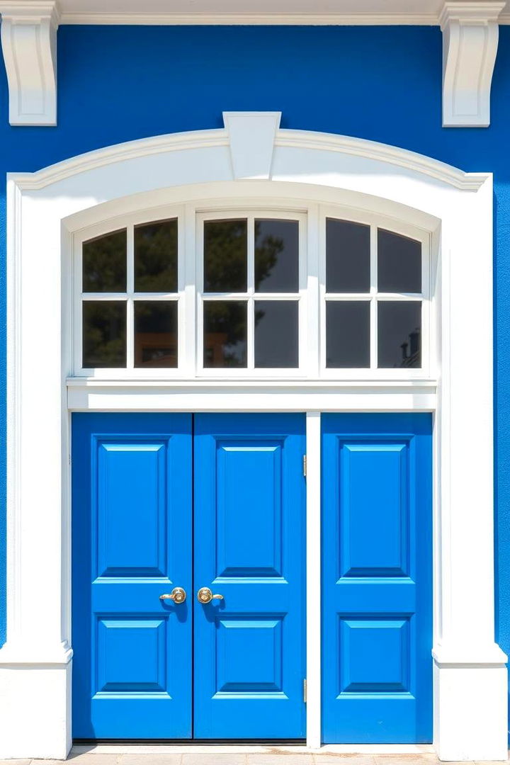 Crisp Blue White Contrast - 22 blue exterior house paint ideas