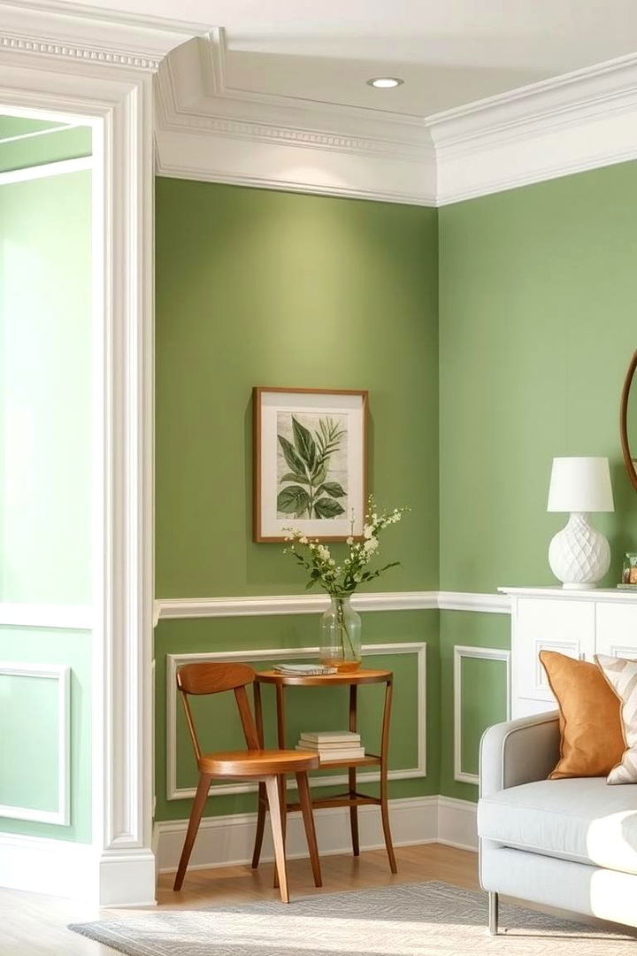 Crisp Combinations Sage and White Interiors - 22 Sage Green Paint Color Ideas