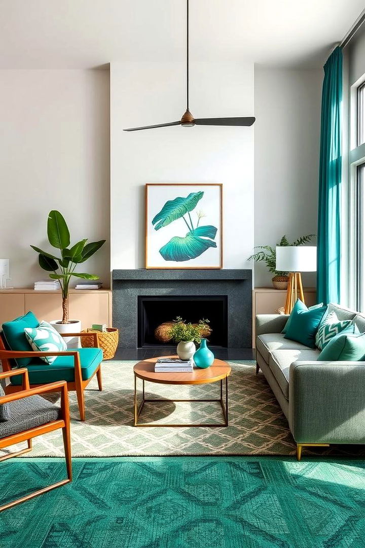 Crisp Cyan and Forest Green Vibe - 22 Blue and Green Color Combos for Decorating