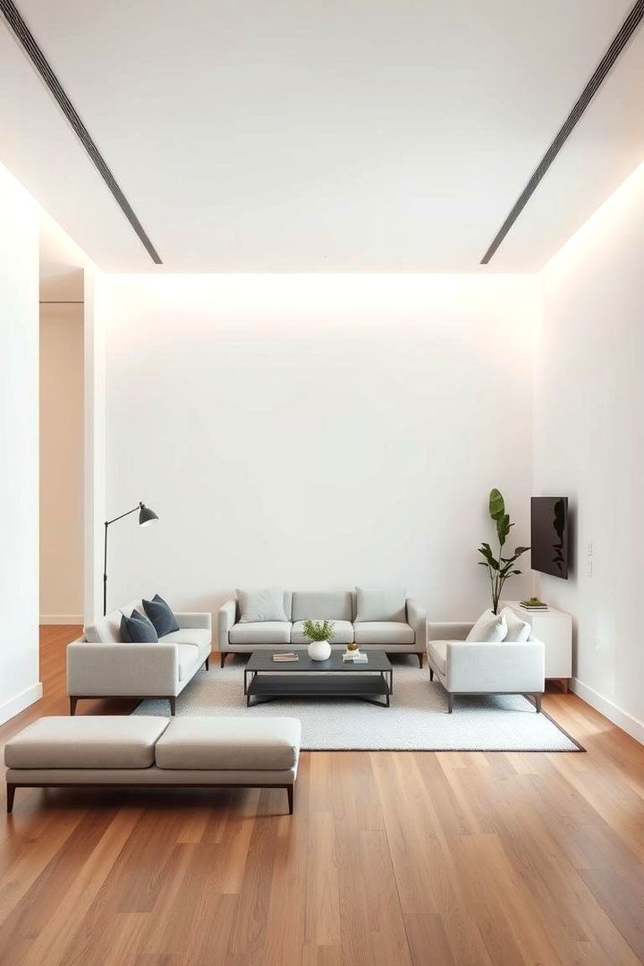 Crisp Defined Space Borders - 22 Minimalist Living Room Ideas