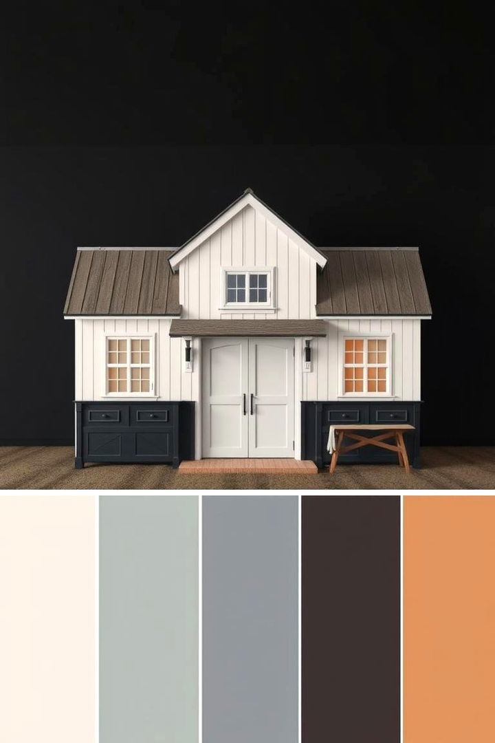 Crisp Minimalist Color Palette - 22 Black Modern Farmhouse Exterior Design Ideas