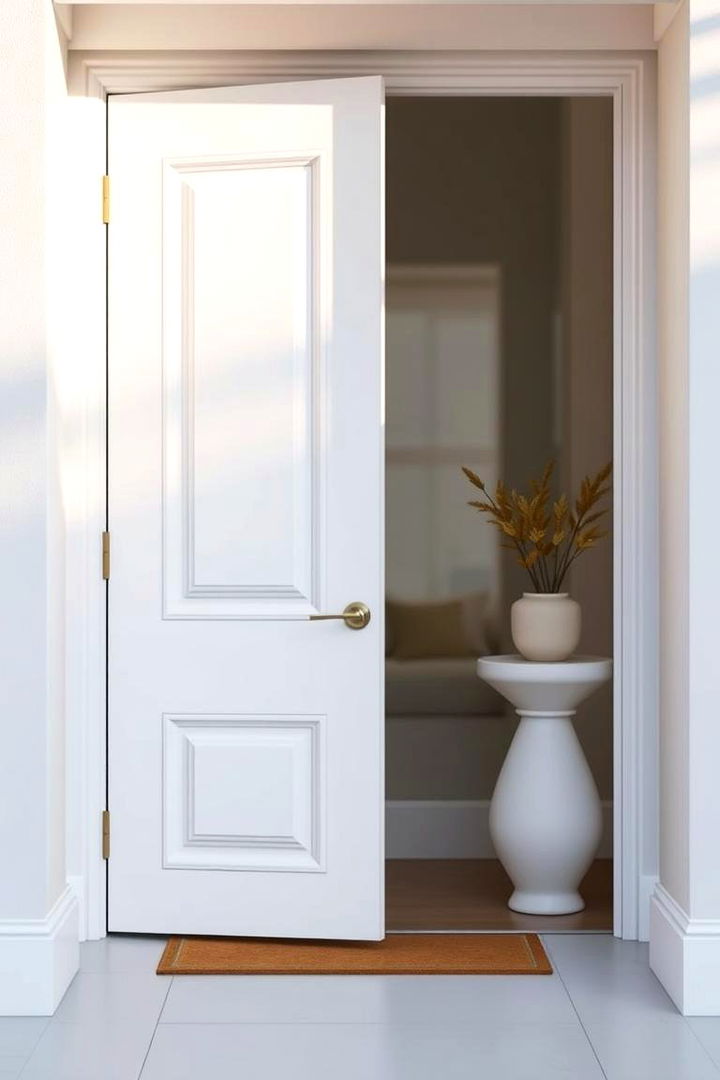 Crisp White Accents - 22 Mid Century Front Door Colors