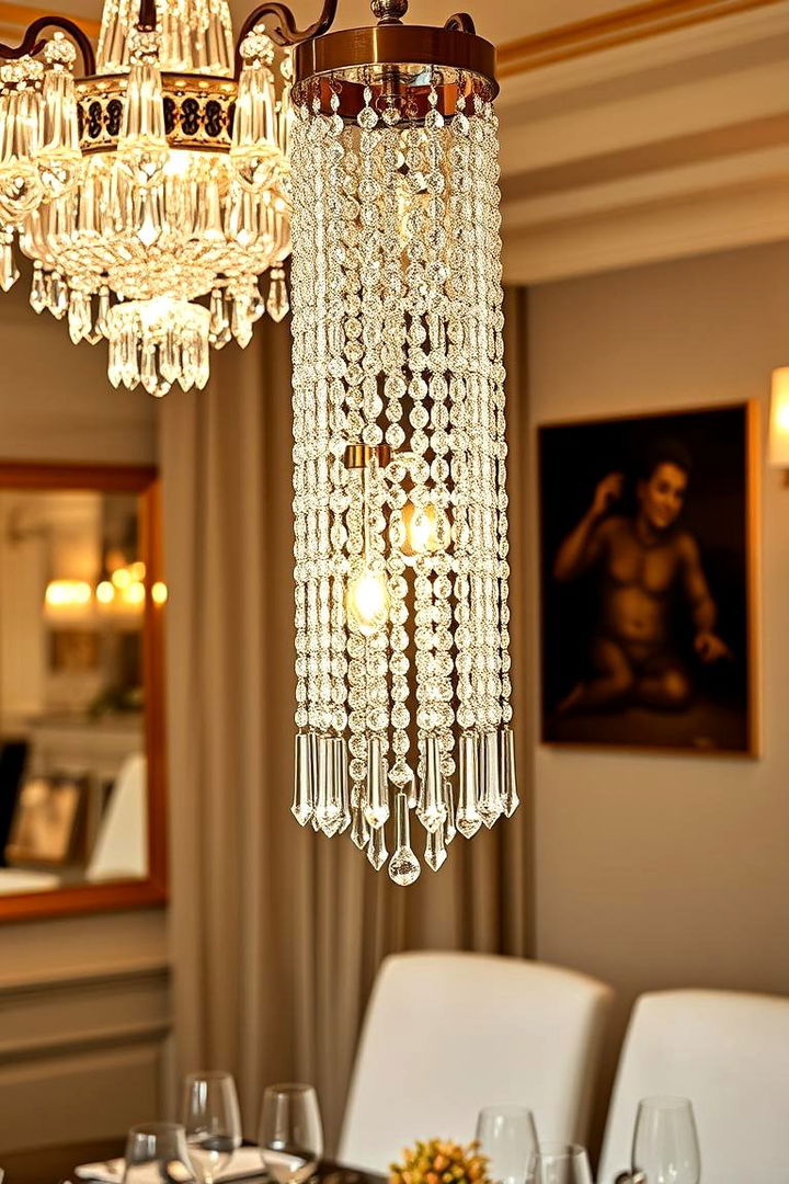 Crystal Fixtures for Elegant Sparkle - 22 Small Dining Room Lighting Ideas