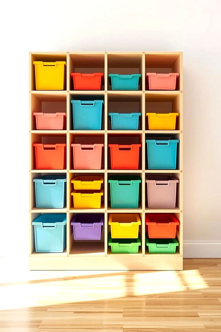 Cube Organizers with Customizable Bins - 22 Living Room Toy Storage Ideas