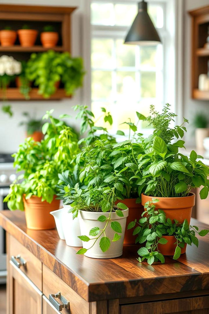 Culinary Herb Garden - 22 Kitchen Island Centerpiece Ideas