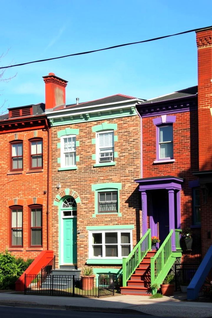 Cultivating Neighborhood Vibrancy - 22 Painted Brick Houses
