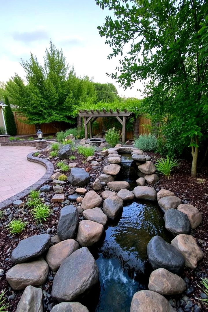 Cultivating a Backyard Oasis - 22 Black River Rock Landscaping Ideas