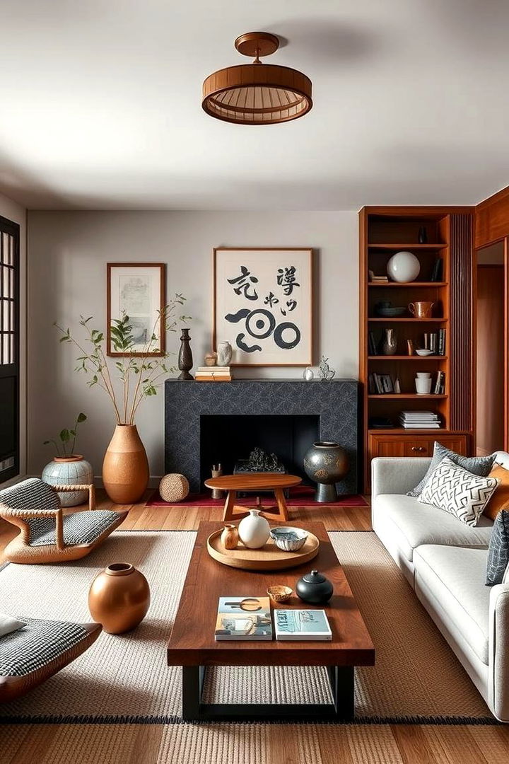 Cultural Fusion Decor for Unique Expression - 22 Japandi Living Room Ideas
