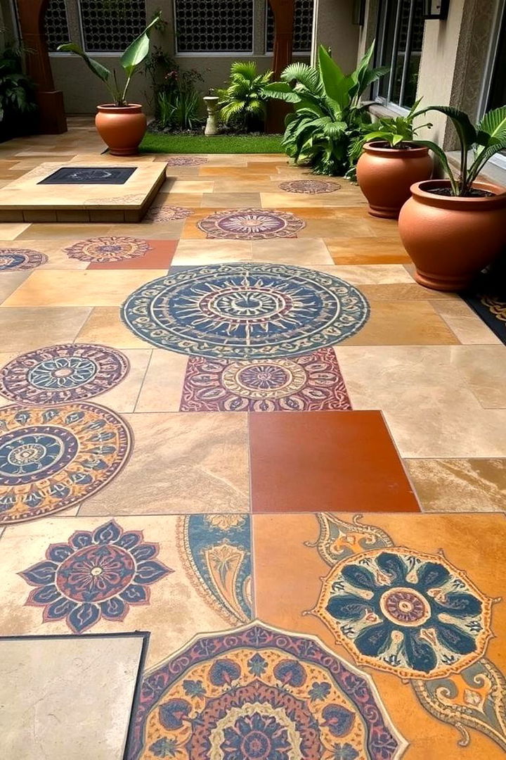 Cultural Motif Inspirations - 22 Painted Concrete Patio Ideas