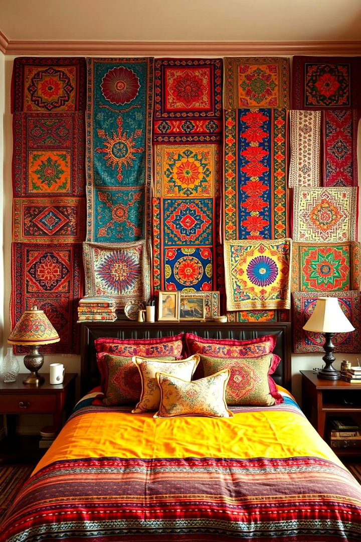 Cultural Textile Patterns - 22 Bedroom Wall Decor Ideas