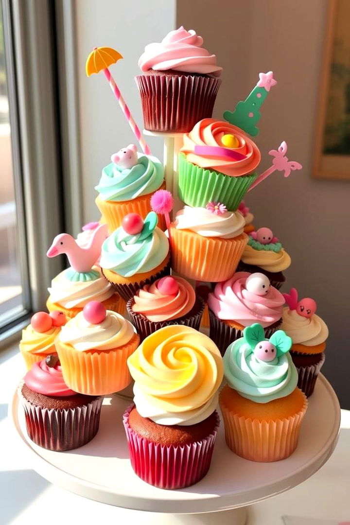 Cupcake Tower Delight - 22 Wedding Dessert Ideas