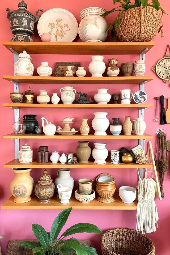 Curated Accessory Display - 22 Pink Boho Bedroom Ideas