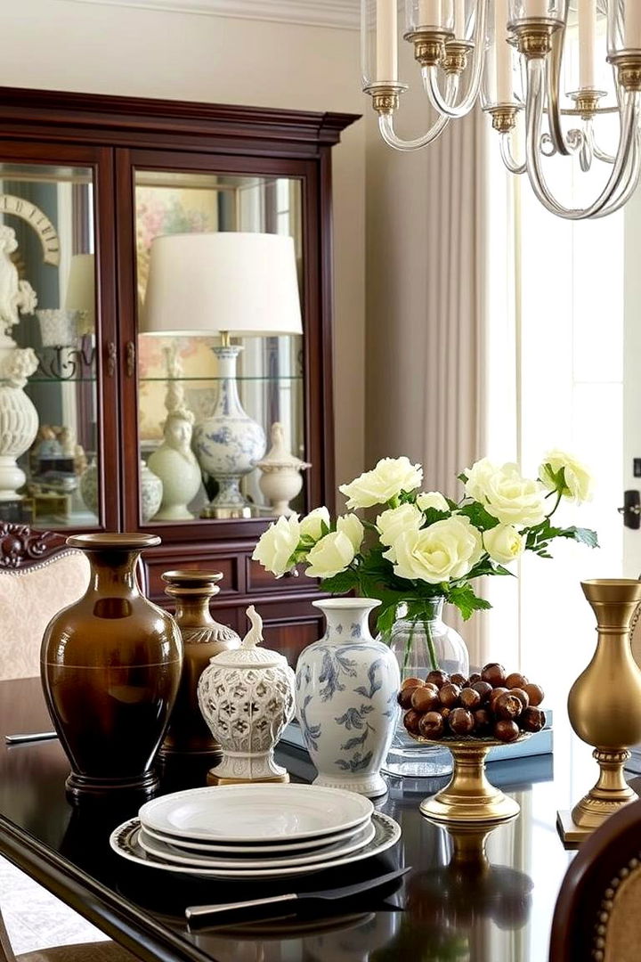 Curated Accessory Displays - 22 Formal Dining Room Ideas