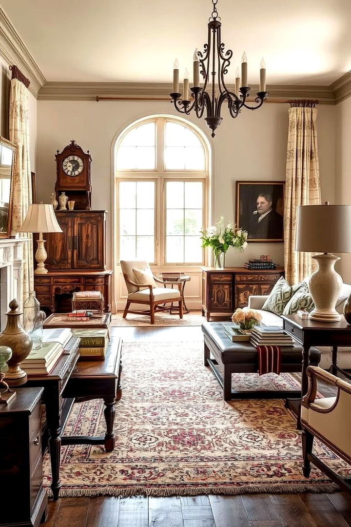 Curated Antique Touches - 22 Transitional Living Room Ideas