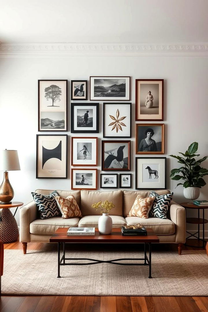 Curated Art Displays - 22 Pottery Barn Living Room Ideas