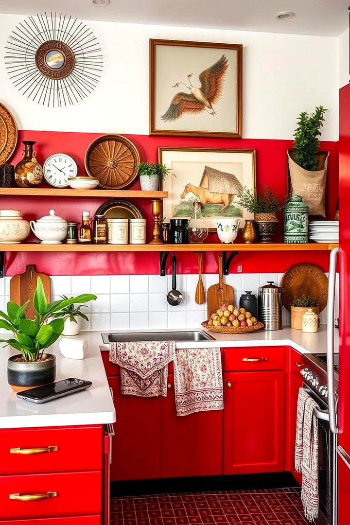 Curated Decorative Elements - 22 Red Kitchens
