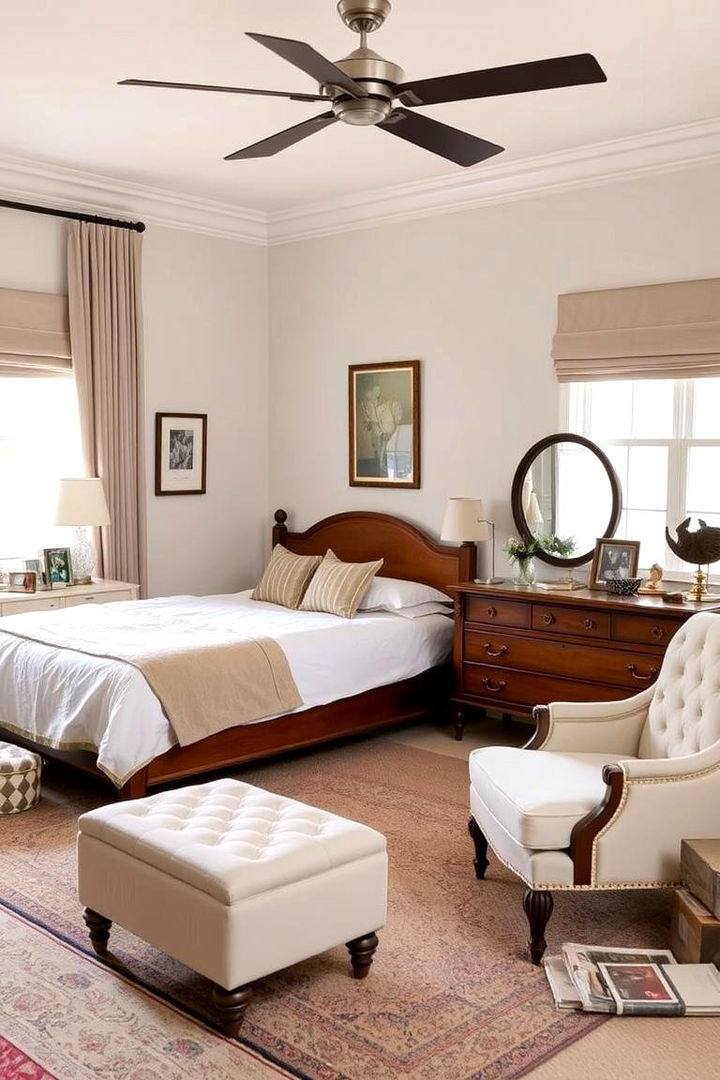 Curated Furniture Ensemble - 22 Eclectic Bedroom Ideas