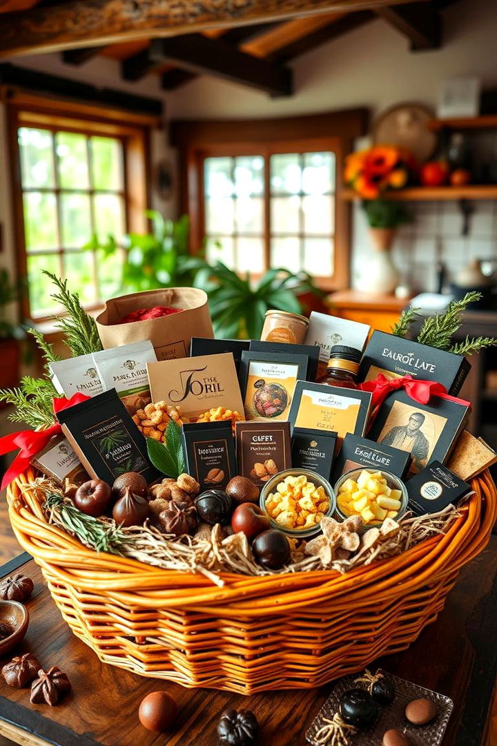 Curated Gift Basket with Gourmet Treats - 22 Last Minute Wedding Gift Ideas