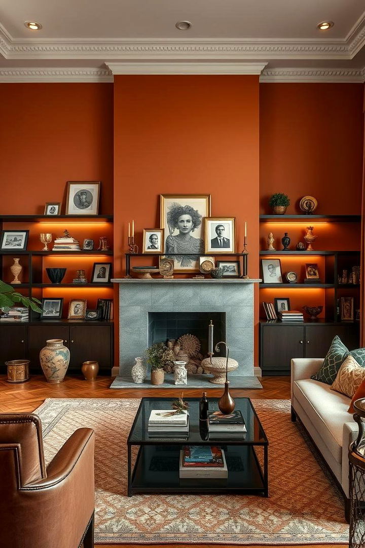 Curated Personal Collections - 22 terracotta living room ideas