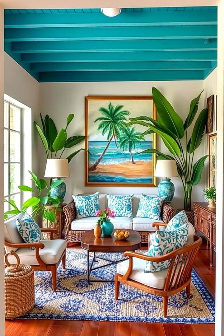 Curated Personalized Tropical Retreat - 22 Tropical Living Room Ideas