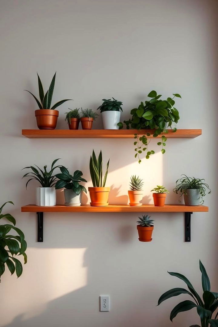 Curated Plant Shelving Displays - 22 Ways Decorating With Plants