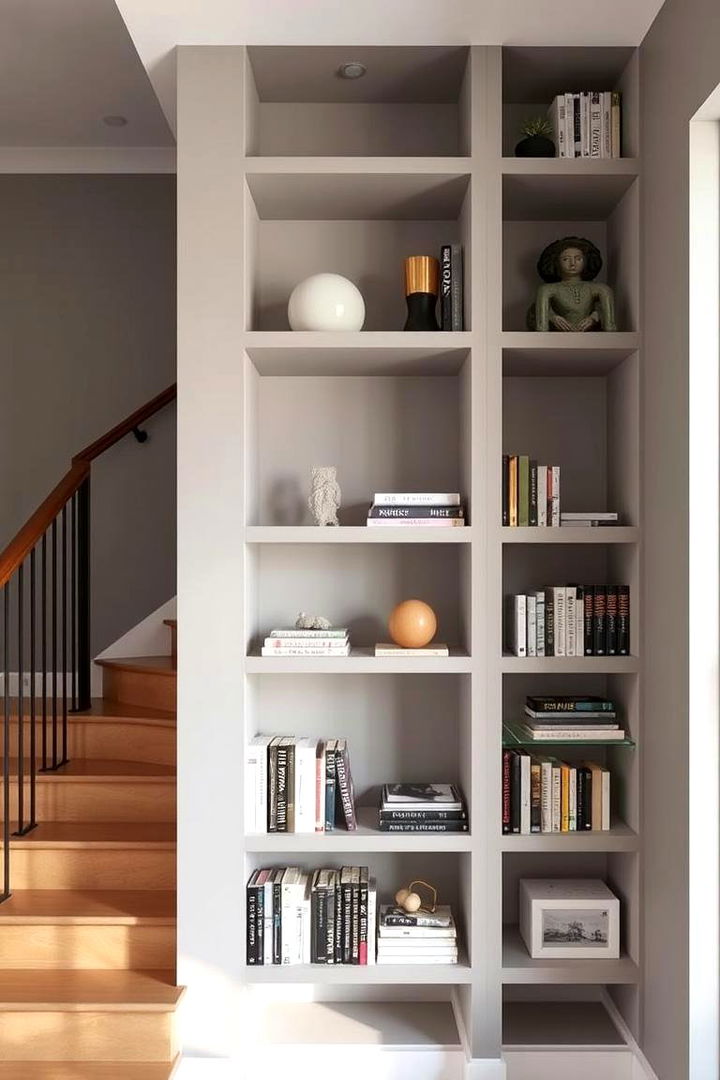 Curated Shelf Display - 22 Staircase Wall Ideas