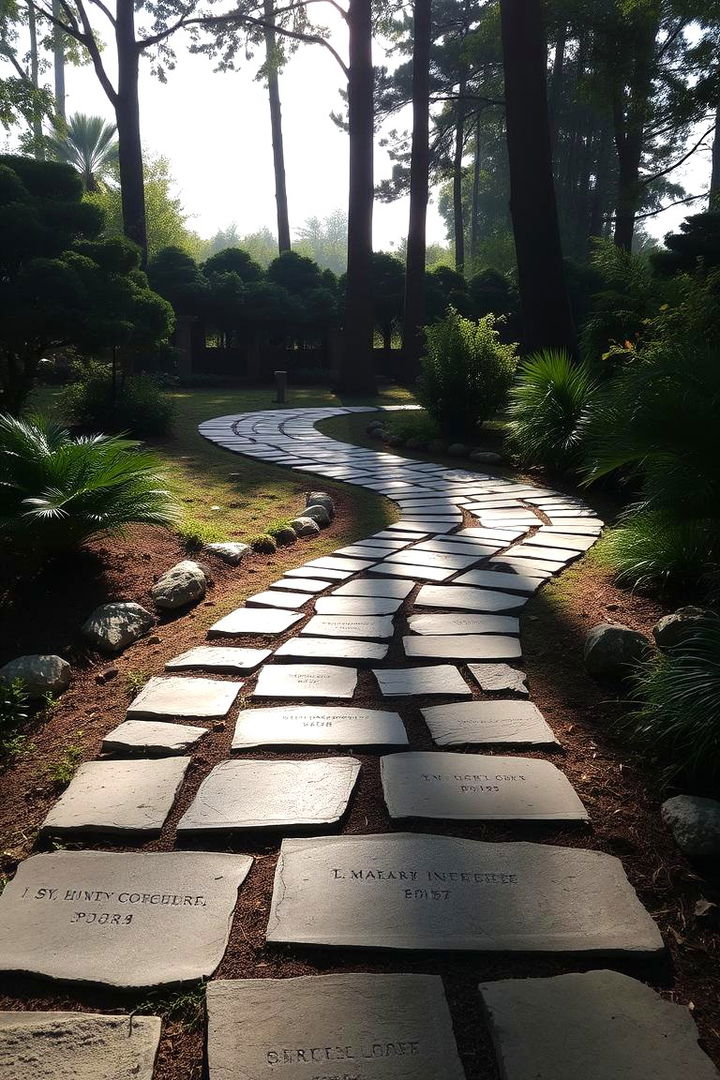 Curated Symbolic Pathways Reflecting Lifes Journey - 22 Memorial Garden Ideas