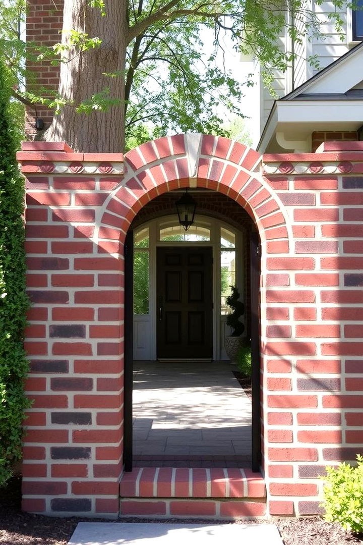Curb Appeal Boosting Brick Fence - 22 Front Yard Brick Fence Ideas