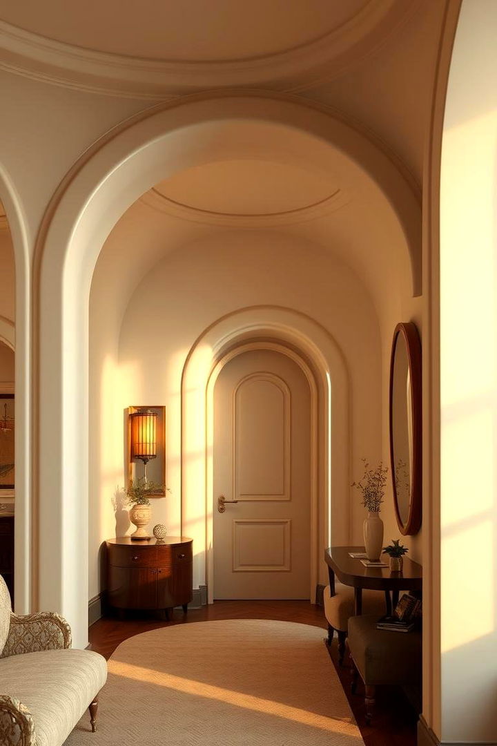 Curved Architectural Features - 22 Art Deco Living Room Ideas