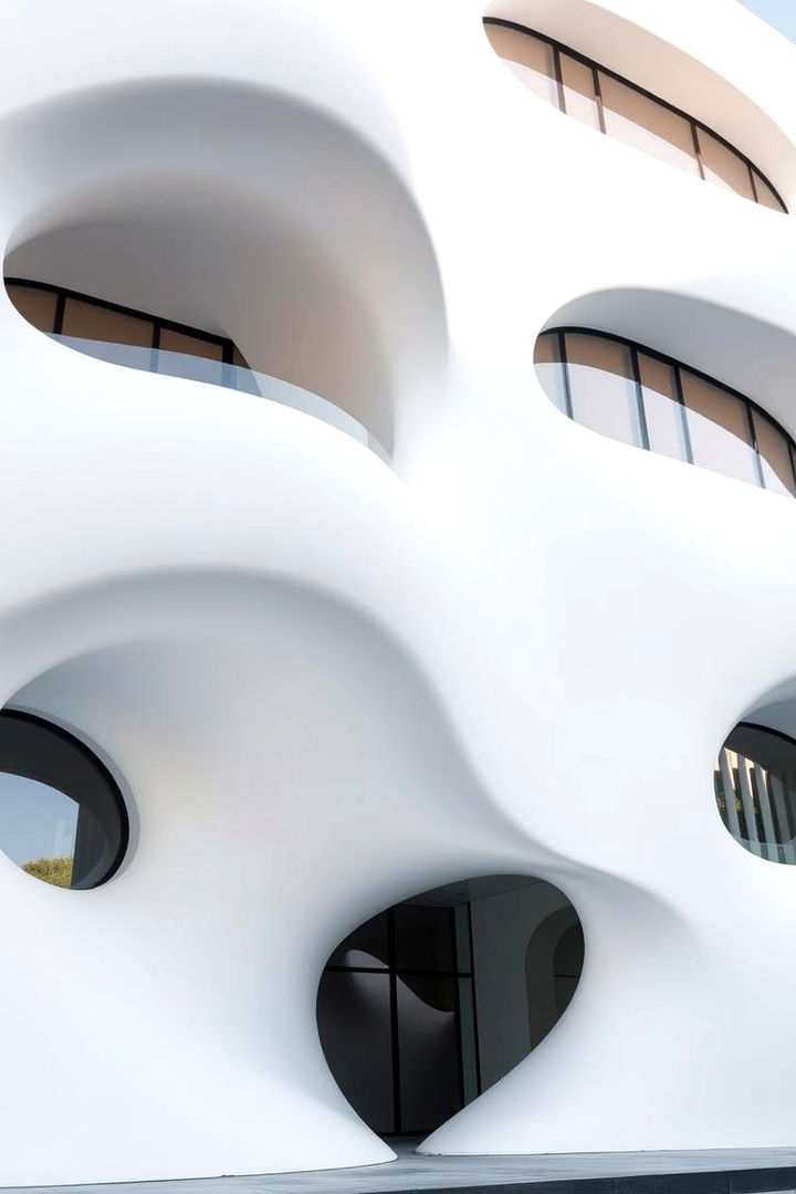 Curved Architectural Wonders - 22 White Home Exterior Ideas