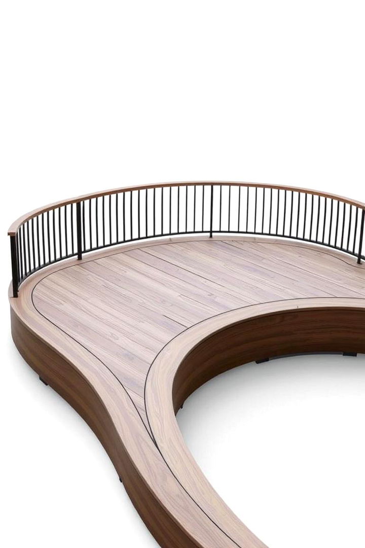 Curved Corner Platform Deck - 22 Platform Deck Ideas