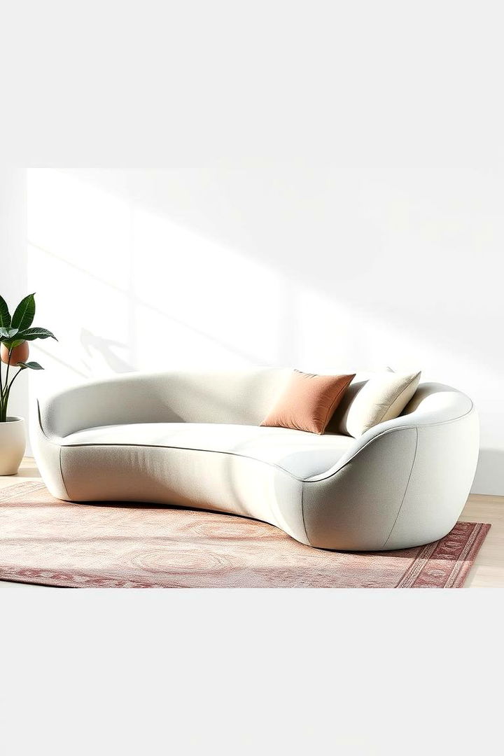 Curved Design Flow - 22 Living Room Couch Ideas