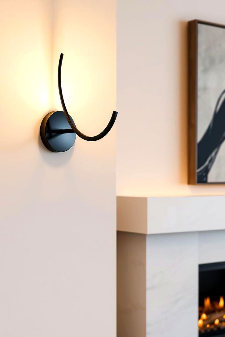 Curved Designs - 22 Fireplace Sconces Ideas