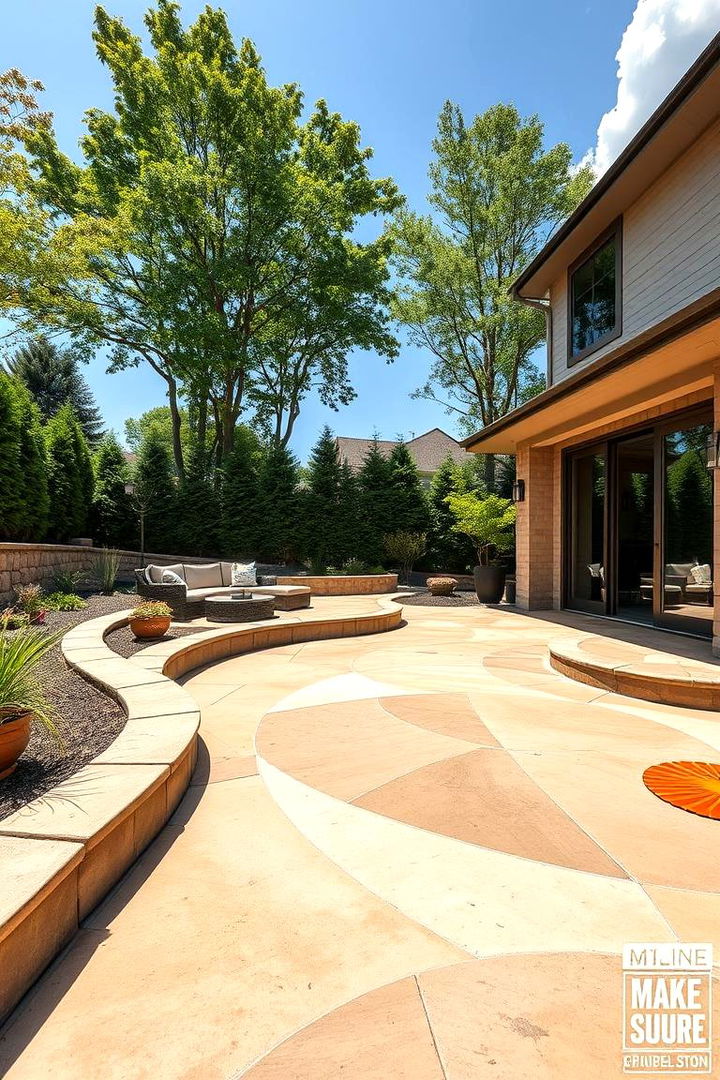 Curved Edge Design - 22 Patio Flooring Ideas