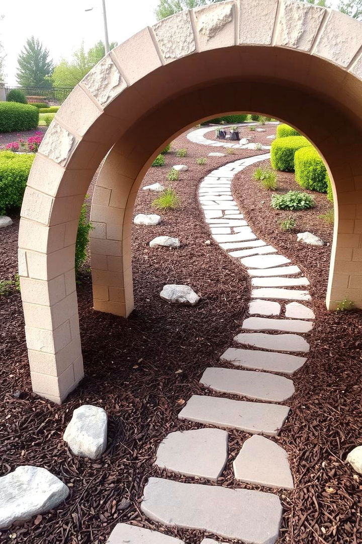 Curved Elegance Design - 22 Mulch Pathway Ideas