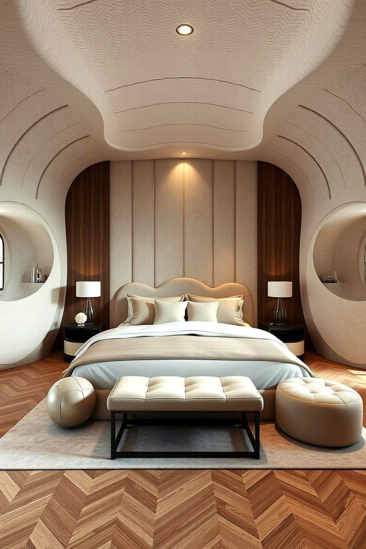 Curved Furniture Elements Add a Unique Flair - 22 Art Deco Bedroom Ideas
