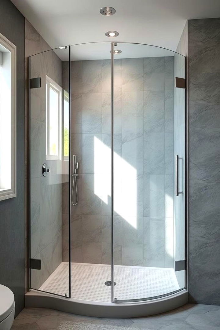 Curved Glass Innovation - 22 Corner Shower Ideas
