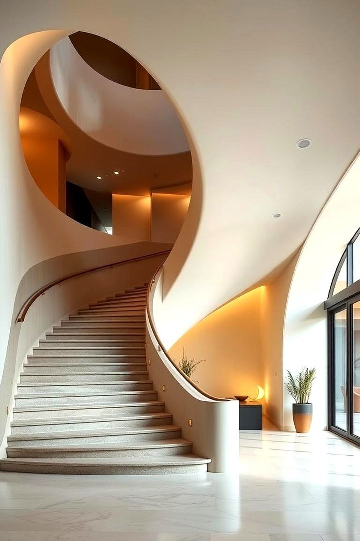 Curved Masterpieces - 22 Contemporary Staircase Design Ideas