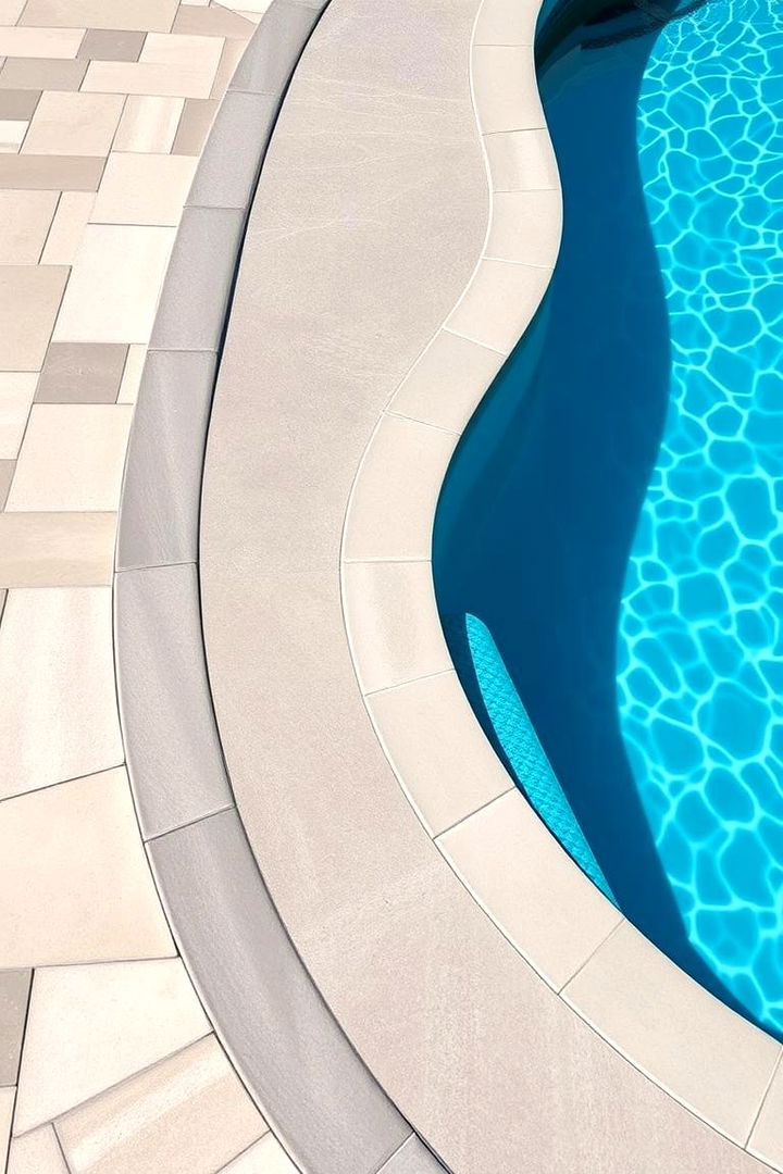 Curved Paver Arrangement - 22 Pavers Around Pool Ideas