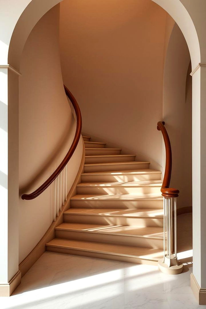 Curved Staircase for Elegance - 22 Staircase Ideas