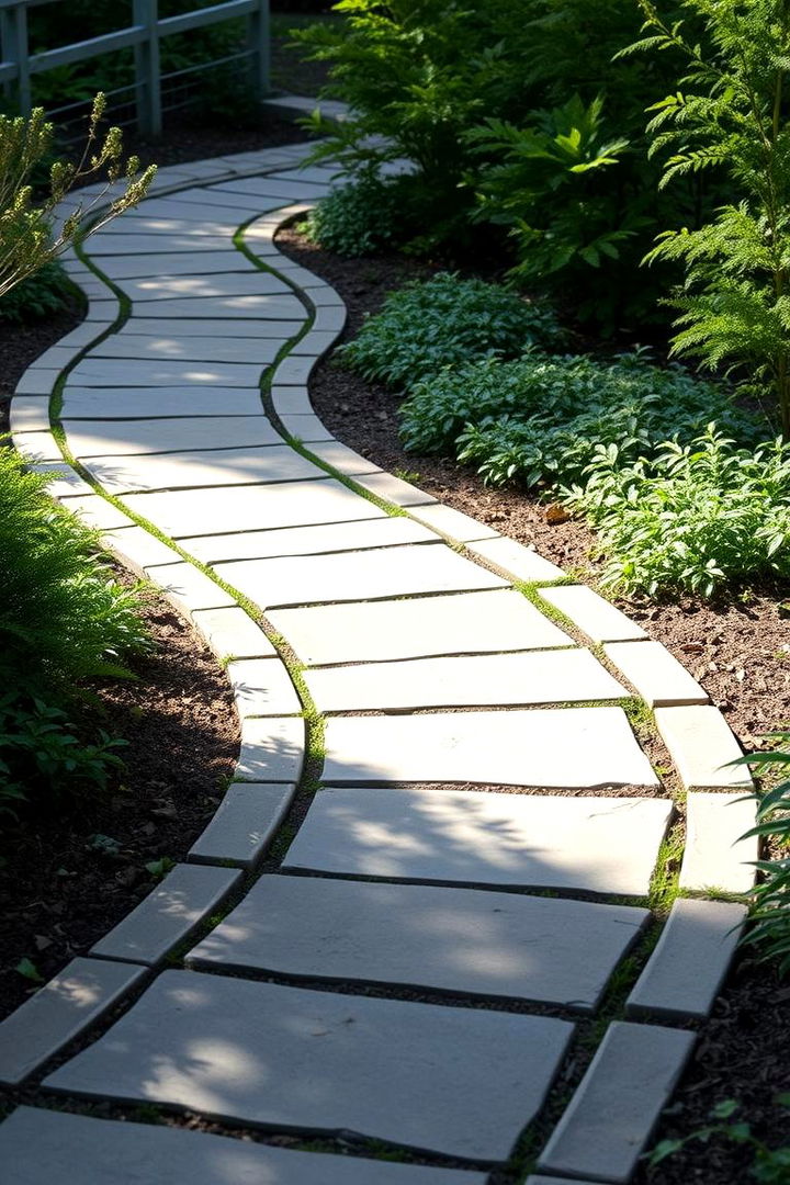 Curved Stone Walkways - 22 Stone Garden Ideas