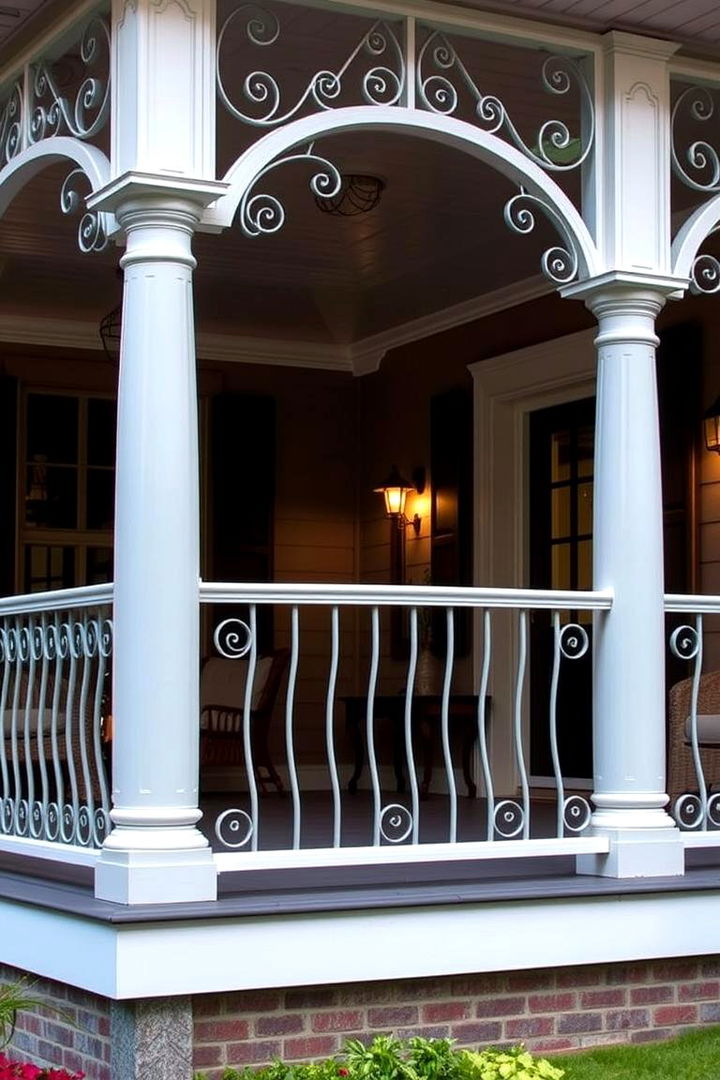 Curved and Ornamental Features - 22 Front Porch Railing Ideas