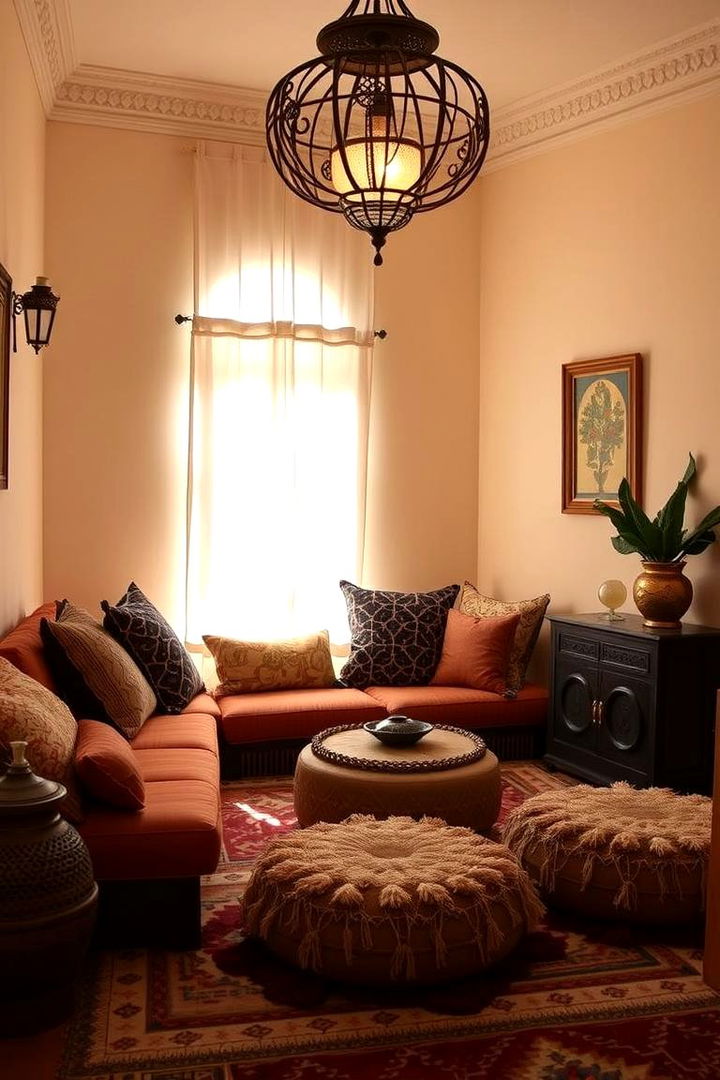 Cushioned Seating Comfort - 22 Moroccan Themed Bedroom Ideas