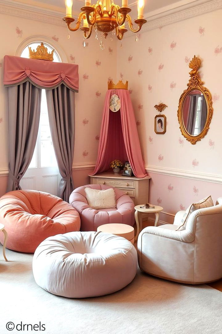 Cushioned Seating Delight - 22 Princess Room Ideas