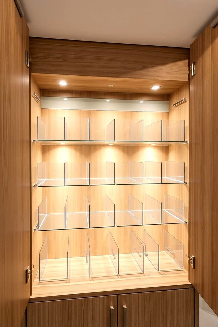 Custom Adjustable Shelving - 22 cabinet storage ideas